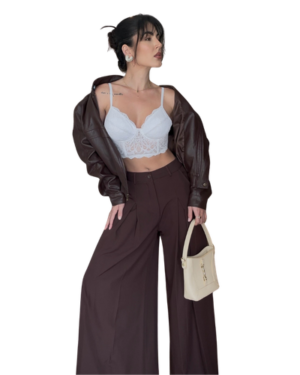 Cropped Rendado com Aro sem Bojo